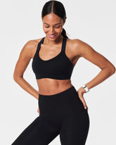 SPANX® FlexFeel Medium Impact Sports Bra | Very Black